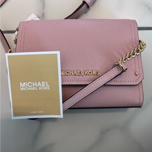 NWT - Michael Kors Jet Set Medium Crossbody Bag - blush pink